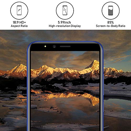 Moviles Libres 4G 6.0 Pulgadas, Android 9.0 3GB RAM 16GB ROM/128GB TF Teléfono Móvil Libre Quad-Core Dual SIM 4800mAh Smartphone Libre Cámara 8MP Face ID Moviles Buenos