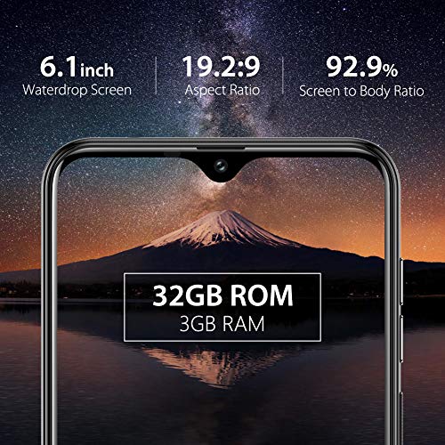 Moviles Libres 4G Ulefone Note 7P, Waterdrop 6.1 Pantalla, 3Go+32Go Quad-Core Android 9.0, Smartphone Libre 2019 Cámara Trasera Triple y Ranura Triple, Face ID et Fingerprint 3500mAh OTG (Morado)