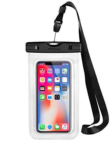 Mpow Funda Impermeable Movíl, Bolsa Impermeable Movil Transparente, 6.5in para iPhone XS/X/XR/8/8 Plus/Galaxy S10/S9/S8/Mate 20/P30/P20, IPX8 Certificado Impermeable, Funda Playa para Movíl Universal