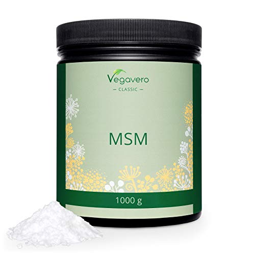 MSM en Polvo Vegavero® | EL ÚNICO 99% PURO | 1 kg | Sin Aditivos | Producto Premiado | Testado en Laboratorio | Antiinflamatorio Natural + Dolor Espalda + Articulaciones