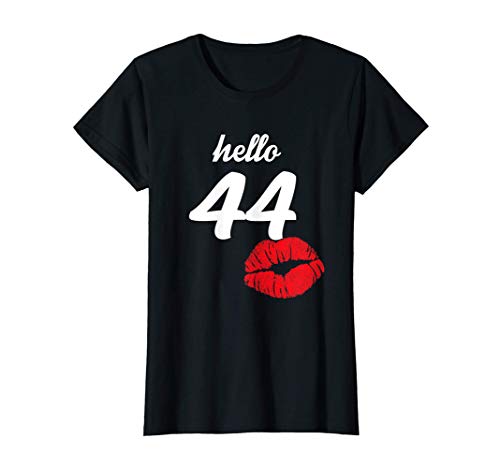 Mujer Hola 44 Mamá Regalos De Cumpleaños Para Las Mujeres 44 Años Camiseta