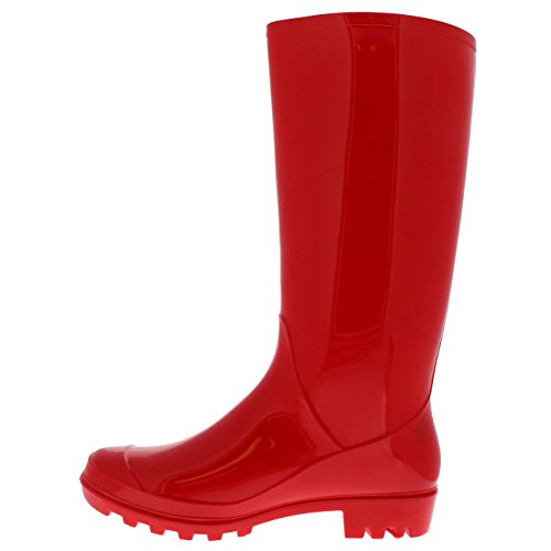 Mujer Original Alto Estiércol Invierno Nieve Impermeable Lluvia Botas De Goma Botas - Rojo Brillo - UK4/EU37 - BL0286