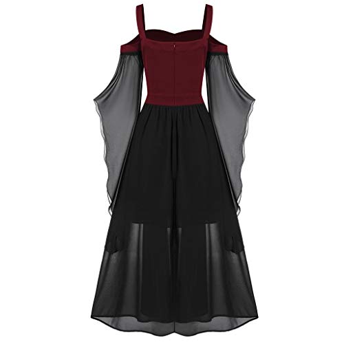 Mujer Vestido de Básico Halloween Faldas con Impresión con Calabaza de Manga Larga Vestidos de Mujer Camisa Casual Top Manga Larga Túnico Fiesta de Noche Vestidos Vintage Vestido Cuello