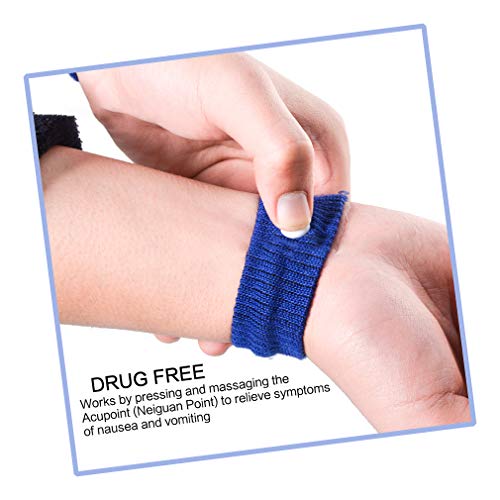 Muñequera para aliviar las náuseas, 8 pares Bandas de la enfermedad Bandas de enfermedad del viaje con movimiento Acupresión natural Pulseras para aliviar las náuseas Pulsera contra las náuseas