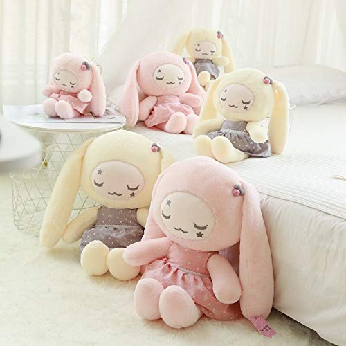 N / A Dulce sueño Conejo de Peluche de Juguete Suave de Dibujos Animados de Animales de Peluche Vestido muñeca de Conejito Juguetes cómodos para bebés Regalos de cumpleaños para niños 45cm