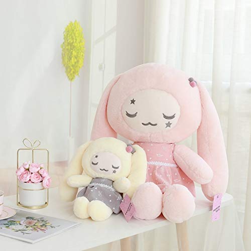 N / A Dulce sueño Conejo de Peluche de Juguete Suave de Dibujos Animados de Animales de Peluche Vestido muñeca de Conejito Juguetes cómodos para bebés Regalos de cumpleaños para niños 45cm