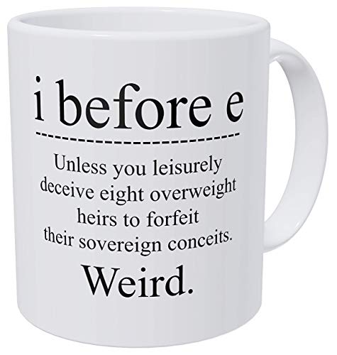 N\A Gramática I Antes de E, a Menos Que engañes tranquilamente a Ocho con sobrepeso, Divertida Taza de café