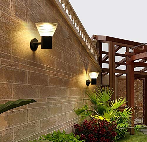 N\A ZGGYA Estilo Europeo Solar lámpara de Pared de Patio al Aire Libre Impermeable de la luz Soporte de Luz a la Pared del hogar de la Puerta de Pasillo Luces Villa Patio lámpara de Pared