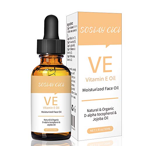 Natural Aceite de Vitamina E, Antienvejecimiento, Reduce las Arrugas, Elimina las Manchas Oscuras, Ilumina la Cara, para el Cuidado Facial y Corporal 30ml