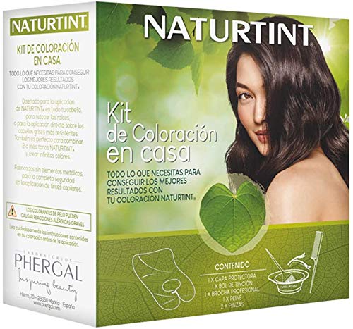 Naturtint Kit de Coloración en Casa 5 Accesorios - Brocha + Capa + Peine + Pinzas + Bol | Kit Tinte Pelo | Sin Elementos Metálicos | Kit Tinte Cabello | Resultados de Peluquería desde Casa