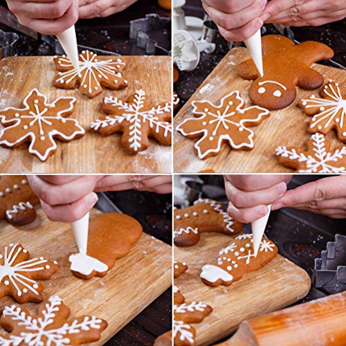 Navidad Cortadores de Galletas, 20 Piezas Navidad Moldes Metalicos para Reposteria Bizcocho Pastel Cookie Fondant Tarta Horno Formas, Navidad Decoración de Fiesta -Acero Inoxidable