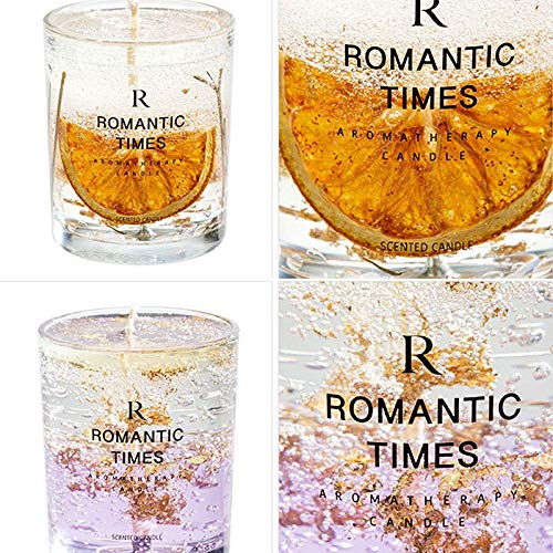 N/C Flor Fruta Aceite Esencial Vela perfumada Lámina de Oro Transparente Decoración de la Boda Vela Aromaterapia sin Humo Velas caseras Camelia