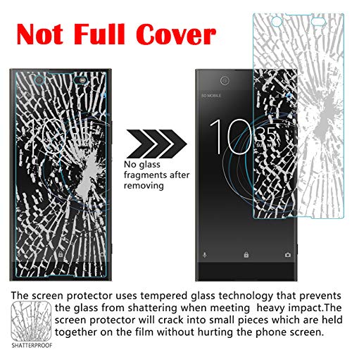 Needyo Película De Vidrio Templado,Protector De Pantalla,For Sony Xperia L1 Glass For Sony Xperia Xa1 Screen Protector Tempered Glass For Sony X XZ XZ1 XA1 Ultra Plus X Compact 9 H Film For Sony X