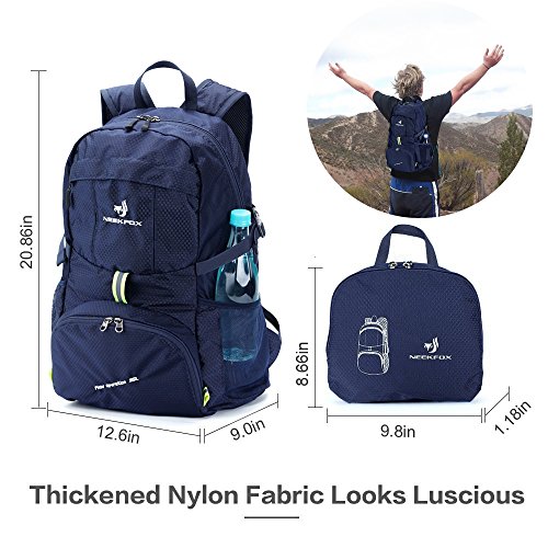 NEEKFOX Mochila Ligera y compacta para Viaje, Excursionismo o Uso Diario, Mochila para Acampar Plegable de 35 L, Mochila Deportiva Ultraligera para Exteriores