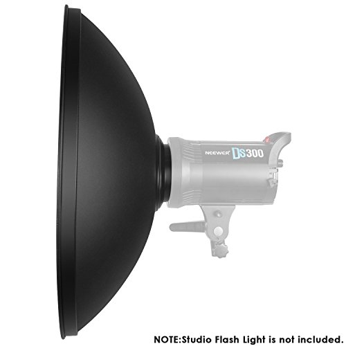 Neewer Foto Estudio Estroboscópico Flash Luz Reflector Plato de Belleza con Rejilla de Nido de Abeja y Telón de Gasa, 55cm para Bowens Gemini Estándar, R, RX Estroboscópico y más