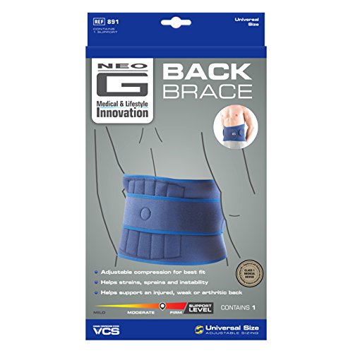 Neo G - Faja lumbar, calidad de grado médico, alivia los espasmos musculares, esguinces, distensiones, inestabilidad, ayuda a la espalda lesionada, artrítica, rehabilitación, tamaño Universal, Unisex