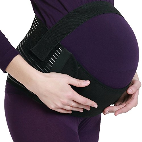 NEOtech Care Faja de Embarazo - Cinturón de Maternidad - premamá Banda para Abdomen/Cintura/Espalda, Apoyo para el Vientre - Marca (Beige, M)