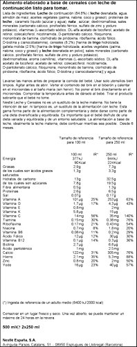 Nestlé - Leche y Cereales con Galleta María - 6 Packs de (2x250 ml)