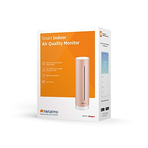 Netatmo Control de calidad de ambiente de tu hogar, aire interior, temperatura, humedad, sonido y CO2, NHC-EC