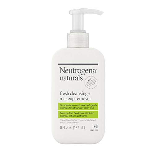 Neutrogena Makeup Remover Naturals Fresh detersione quotidiana Face Wash + con derivazione naturale Seed peruviano Tara, ipoallergenico 6 fl. Oz (2 pezzi)