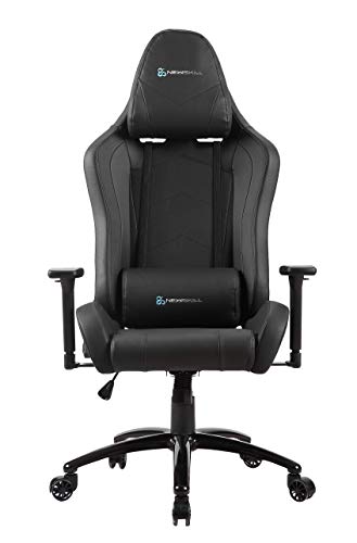 Newskill Takamikura - Silla gaming profesional (inclinación y altura regulable, reposabrazos ajustables, reclinable 180º), Color Negra