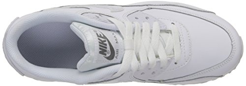 Nike Air MAX 90 LTR (GS), Calzado Deportivo Chico, White/White-Cool Grey, 38.5 EU