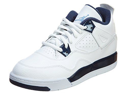 Nike Jordan 4 Retro LS BP, Zapatillas de Deporte para Niños, Blanco/Azul (White/Legend Blue-Mdnght Navy), 30 EU