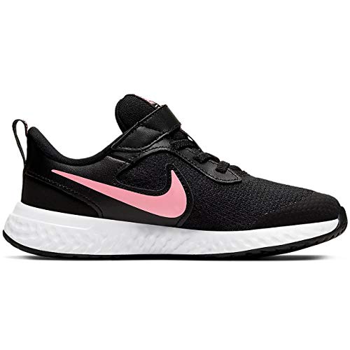 Nike Revolution 5, Zapatillas de Atletismo Unisex niño, Negro (Black/Sunset Pulse 002), 35.5 EU