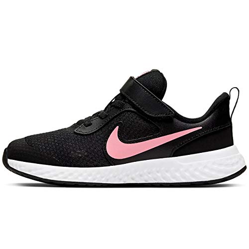 Nike Revolution 5, Zapatillas de Atletismo Unisex niño, Negro (Black/Sunset Pulse 002), 35.5 EU