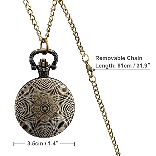 Ninguna marca galaxia estrellas de la Vía Láctea Reloj de bolsillo grabado de cuarzo colgante collar con cadena para hombres mujeres lmj1rfem4v3d, lmj1jqsqmm0x, dorado, talla única