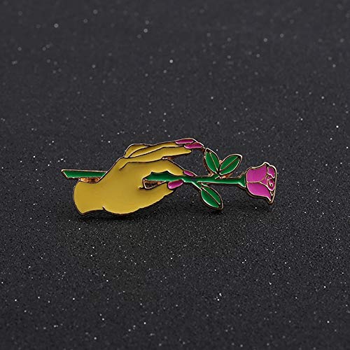 Ningz0l Broche De Aleación Europea Y Americana Bergamota Flor De Rosa Temperamento Pin Ropa De Mujer Accesorios Broche 4 Cm * 2 Cm