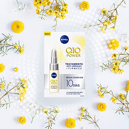 NIVEA Q10 Power Tratamiento Antiarrugas + Firmeza 10 días en pack de 8 (8 x 6,5 ml), ampollas antiedad con coenzima Q10 y creatina para el cuidado facial