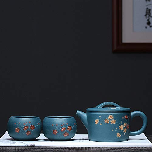 No-branded Tetera Yixing Tea Cup Fragancia del azulejo Verde Kits Tetera Tetera portátil Tetera Arena Pot GMXCC (Color : Hanwa Set)