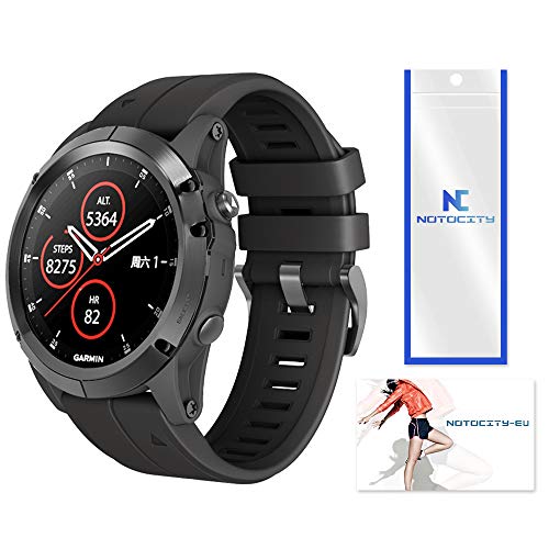 Notocity Garmin Fenix 3 Correa, Silicona Reemplazo Correa para Garmin Fenix 5X/Fenix 5X Plus/Fenix 6X/Fenix 6X Pro/Fenix 3/Fenix 3 HR, Easy-Fit, no Adapta a Fenix 5