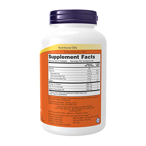 Now Foods SUPER OMEGA 3-6-9 1200mg - 180 Softgels