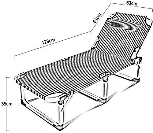 Nuevo Hogar Multifuncional de aleación de Aluminio Cama Plegable Ministerio del Interior Siesta Individual Fácil de Marzo Siesta Silla de salón (Color : 4)