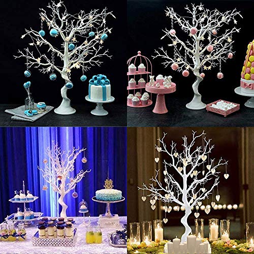 Nuptio Árbol Blanco Artificial de 76cm de Altura Centros de Mesa de Boda para Mesas para Banquetes de Boda Fiesta de Cumpleaños Evento Decoraciones de Mesa (1 Pieza)