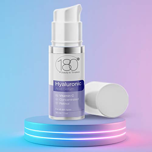 OFERTAS DEL DÍA - 180 Cosmetics - Paquete OFERTA de suero puro de ácido hialurónico (Hyaluronic Acid Serum) + Vitamina C 1oz / 30 ml