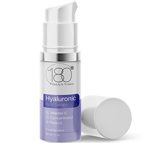 OFERTAS DEL DÍA - 180 Cosmetics - Paquete OFERTA de suero puro de ácido hialurónico (Hyaluronic Acid Serum) + Vitamina C 1oz / 30 ml