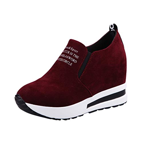 OHQ Zapatillas De Gimnasia Mujer Casual Flock Ponerse Plataforma Gruesa Zapatillas Deportivas CuñAs Zapatos CóModo Y Elegante