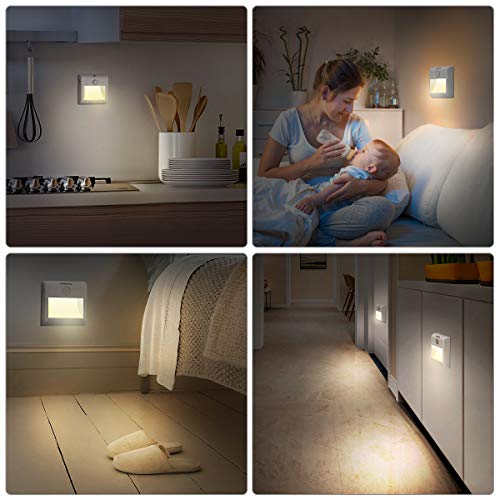 OMERIL Luz Nocturna con Sensor de Movimiento (2 Piezas), Luz Armario con 7 LED, 3 Modos y Imán Incorporado, Luz Presencia LED Pilas para Armario, Dormitorio, Escalera, Pasillo, Cocina, Baño, Garaje