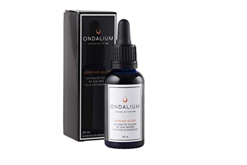 Ondalium Inmuno-Alerg | Extracto fluido Antialérgico con Ajo Negro Ecológico español (1 mes) - Producto natural para el sistema inmunológico, alergias e intolerancias - 30 ml.