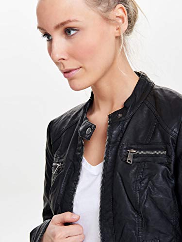 Only Bandit PU Biker chaqueta, Negro (Black C N 010), 38 (M) para Mujer