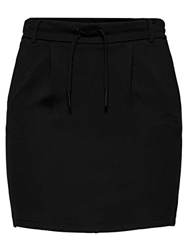 ONLY NOS Onlpoptrash Easy Skirt Pnt Noos Falda, Negro Black), 36 (Talla del fabricante: Small) para Mujer