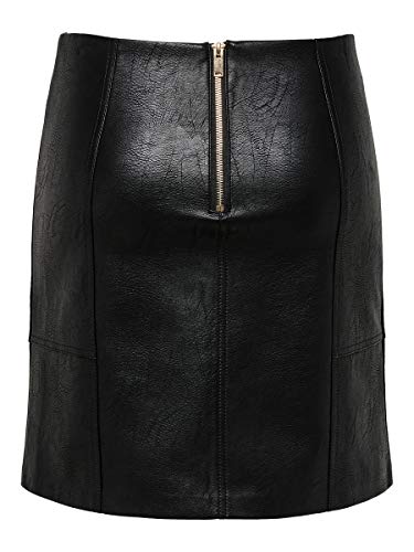 Only ONLSKY Faux Leather Skirt OTW Falda, Negro, Talla del Fabricante: 40 para Mujer