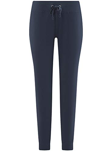 oodji Ultra Mujer Pantalones de Punto Deportivos, Azul, XXS