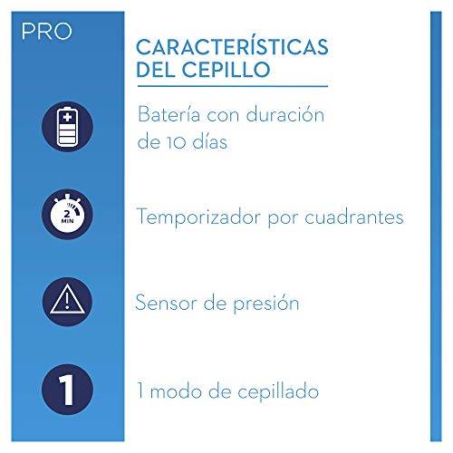 Oral-B Pro 750 CrossAction - Cepillo Eléctrico Recargable, 1 Negro Mango, 1 Cabezal Recambio, Funda de Viaje de Plástico Negra