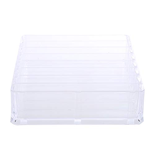 Organizador de escritorio de acrílico, material acrílico de calidad resistente Organizador de maquillaje con 8 ranuras, para amantes del maquillaje expertos en belleza Maquillaje