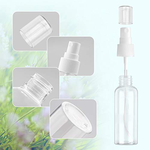 Ossky Bote Spray Botellas Vacía De Plástico Transparentes Contenedor de Pulverizador,Pulverizador Transparente Niebla Fina Atomizador de Viaje Conjunto de Botellas (5 * 100 ML)