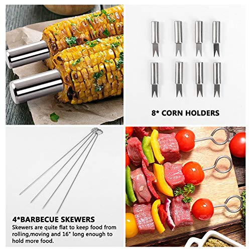 Oxford Street Utensilios para Barbacoa,Conjuntos de Barbacoa de Acero Inoxidable,Utensilios para Barbacoa 16 Piezas Completas de Herramientas Paquete de Caja Regalo para Gourmets